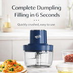 Deluxe Food Processor, Electric Food Chopper with 1.8L (8 Cup) Capacity Glass Bowl Powerful 300W Meat Grinder Vegetable Chopper (middle)