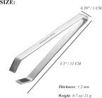 1 PCS Fish Bone Tweezers Kitchen Flat Tweezers Fish Bone Pliers Suitable for Salmon and Sea Bass Deboning and Kitchen Meat Hair Cleaning Tool Silver, 4.3", LXLVOUEG