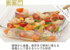 Ishigaki Delish Life 4615 Heat Resistant Glass Tableware Cake Pan Au Gratin Dish Rectangular 30.4 fl oz (900 ml)