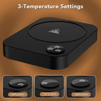 Coffee Mug Warmer for Desk with 3 Temperature Settings & Auto Shut Off, Warmer for Tea, Milk, Coffee, Candle, Coffee Cup Warmer for Office and Home Black (Medium)