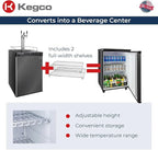 Kegco HBK309X-3 Keg Dispenser, 3 faucet without kegs Black Stainless Steel
