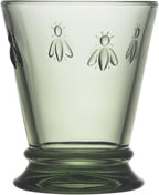 La Rochere Napoleon Bee Green Tumbler Set of 6 – La Rochere Bee Glassware Sets – Fancy Glassware Drinking Glasses (9 oz)