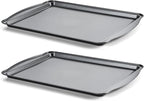 Baking Sheet Set of 2-17" x 11" x 0.5" Carbon Steel Cookie Sheet for Baking, Nonstick Baking Pan with Dual Handles, Rust & Warp Resistant, Perfect for Baking, Roasting, and More