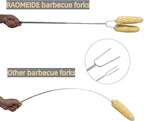 32" Heavy Duty Hot Dog Roasting Sticks for Campfire, Smores Sticks for Fire Pit Long, Marshmallows Skewers (4 Pack)