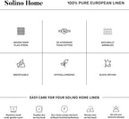 Solino Home Linen Ivory Placemats Set of 4-100% Pure Linen Placemats 14 x 19 Inch for Holiday, New Year - Fete