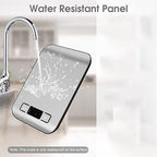 Digital Shipping Scale,Stainless Steel Panel, Accurate Portable Postal Scale for Packages, Small Business,Kitchen, Food, Handmade, Liquids, and Boutique (Silver Black Rechargeable(10kg/1g))