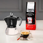 Bialetti - Moka Induction, Moka Pot, Suitable for all Types of Hobs, 2 Cups Espresso (2.8 Oz), 90 milliliters,Black