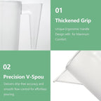 Plastic Measuring Cup with Handle, Pool Chemical Measuring Cup, Plastic Measuring Pitcher for Liquid Mixing, Pouring, Lawn Care, Pet Food, Motor Oil, Laboratory and More (32, Fluid Ounces, 1000ml)