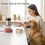 MEGAWISE Food Processor, 800W Electric Meat Grinder, 1.8L Stainless Steel Bowl & 1.8L Glass Bowl, Dual Speed Modes for Meat, Onion, Vegetables, Nuts, Fruits, Baby Food
