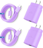 Super Fast Charger Type C, 25W USB C Wall Charger Fast Charging for Samsung Galaxy S25 Ultra/S25/S25+/S24+/S24 Ultra/S24/S24+/S23 Ultra/S22 Ultra/S21 Ultra with 10FT Long Type C Charger Cable 2Pack