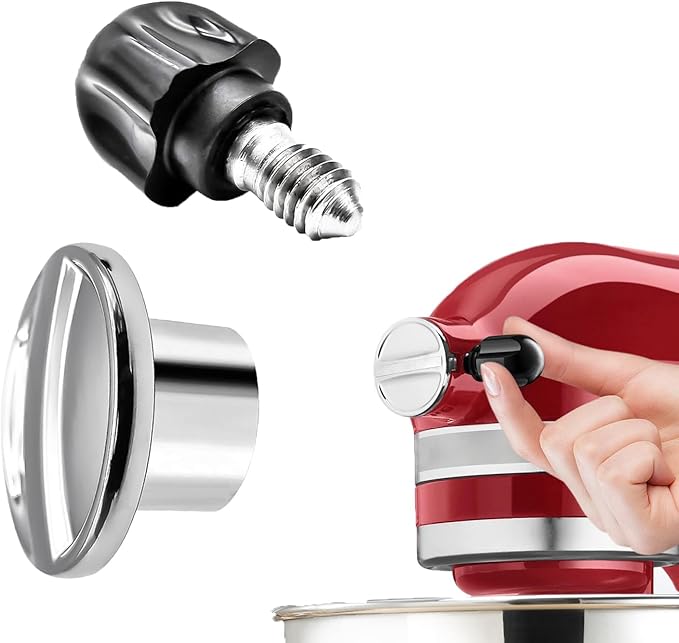 Knob Thumb Screw & Hub Attachment Cap for Compatible With KitchenAid Mixers Replacement