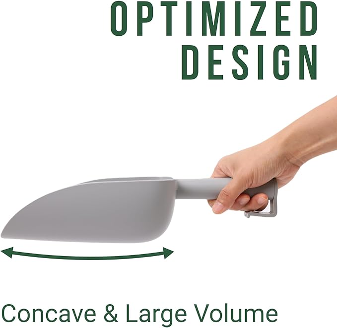 Extra Big Multipurpose Scoop– Solid Deep Scooper for Any Household – Disposing/Replacing Litter – Big Size Animal Pet Food Shovel – 44oz