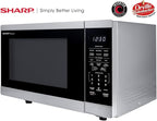 SHARP Countertop Microwave Oven with Removable 12.4" Carousel Turntable, 1100 Watt, 1.4 Cubic Feet, Stainless Steel