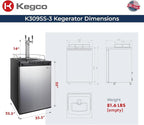 Kegco K309SS-3 3 Faucet Digital Kegerators - Stainless Steel Door