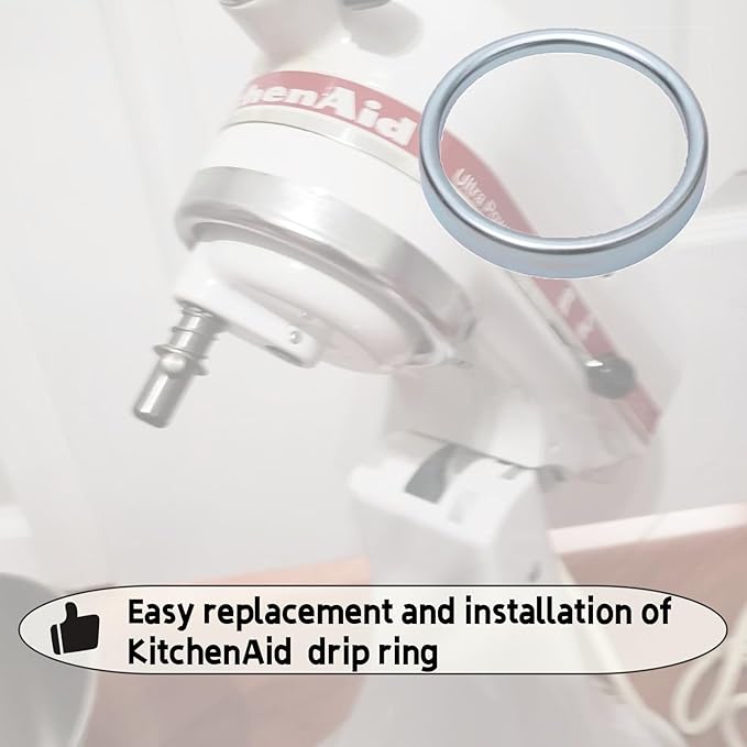 Replacement KitchenAid Drip Ring Parts,Fits various KitchenAid models,Part Number 240285,for KitchenAid Stand Mixer Chrome Trim Ring