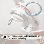 Replacement KitchenAid Drip Ring Parts,Fits various KitchenAid models,Part Number 240285,for KitchenAid Stand Mixer Chrome Trim Ring