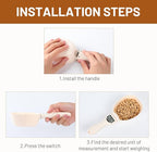 Digital Measuring Spoon Scale, Food Measuring Scoop Scale, Food Weight Scale Grams and Ounces, Polygons Measuring Spoon, ABS Kitchen Weight Scale for Food with LCD Screen, High Precision