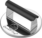 2lb Smash Burger Press Stainless Steel, Burger Smasher for Griddle Heat Resistant Handle, Hamburger Press, Dishwasher Safe Grill Press for Griddle, Meat Press Griddle Press for Flat Top Grill Cooking