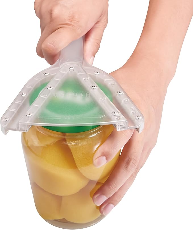 Uinxan Jar Opener for Weak Hand & Seniors with Arthritis,Easy Twist Off Bottle Caps,Patent | Unique Kitchen Gadgets,Handheld Lid Top Open for Elderly/Women/Men (Green)