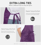 Syntus Apron for Men Women, Adjustable Cooking Kitchen Chef Aprons with 2 Pockets, Cotton/Polycotton/Polyester