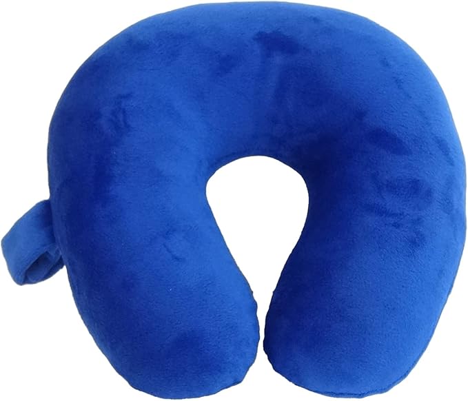 Wolf Essentials Kids Travel Neck Pillow - Cozy Soft Microfiber,Compact Design for Airplane,Car Seat,or Toddler Travel Support – Blue,(Pack of 12)
