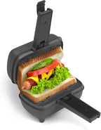 Mini Sandwich Maker with Removable Plates: Portable Grilled Cheese Maker, Electric Breakfast Sandwichera with Non-Stick Plates, Hot Sandwich Maker Press for Cooking Breakfast, Grilled Cheese