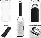 Cambom Cheese Grater Lemon Zester, Graters for Parmesan Cheese, Lemon, Citrus, Garlic, Nutmeg, Chocolate, Fruits, Vegetables, Ginger, Vegetable & Cheese Shredder with Stainless Steel Coarse Blade