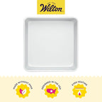 Wilton 8 x 8 Inch Square Cake Pan, Even Heating Aluminum Bakeware, Made Without PFAS, Packaging May Vary