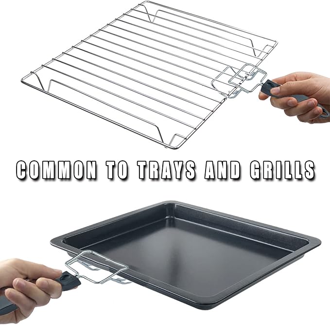 Air Fryer Convection Toaster Oven Tray Extractor, Grills Extractor, Grills Clip, Oven Clip, Oven Food Clip, Oven Tray Handle, Scald Resistant Clip, Common to Trays and Grills, Used to Quickly Remove