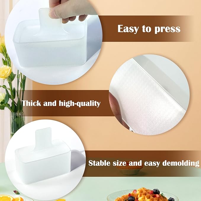 EKIND Sushi Mold Set for Rice Musubi Maker Press DIY Tool, with Nonstick Surface and Small Rice Paddle Rectangular Shape Kitchen Gadget (Semi-transparent)