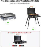 Stanbroil 22 Inch Flat Top Griddle Replacement Top for Blackstone 22" Tabletop Griddle Station, Ceramic Coated Steel Griddle Top Replacement, Black