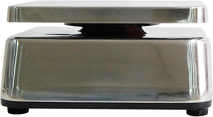 VisionTechShop TVS Portion Control Stainless Steel Washdown Scale, Lb/Oz/Kg/g Switchable, Low Profile Design, 60lb Capacity, 0.01lb Readability, Single Display, NTEP Legal for Trade, NSF Certified