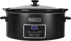 HOMECOOKIN 6 Quart Programmable Slow Cooker, Kitchen Appliances, Perfect Kitchen Small Appliance for Family Dinners, Black Stainless Steel