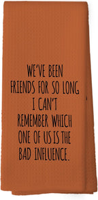 Funny Sarcastic Friend Gifts Orange Kitchen Towels, Humorous Friendship Gifts Hand Towels for Bathroom, Long Distance Friendship Gifts Decorative Tea Towels Dish Towels,BFF Gifts, 16x24 Inch