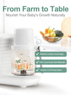 MOMYEASY Baby Food Maker, Multifunction Processor Chopper Grinder, Baby Food Steamer and Puree Blender in-One, with Bottle Warmer, Auto Cooking & Grinding with Touch Control Panel