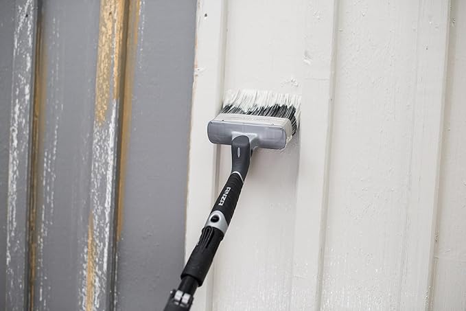 Anza ® | Angled Outdoor Paint Brush | Ergonomic swan Neck Handle for Comfort in use I Made with Highly Durable Materials I Professional Finish & Suitable for Various Surfaces | 4,7" x 2,5"