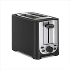 bella 2 Slice Toaster with Auto Shut Off, Extra Wide Slots & Removable Crumb Tray and Cancel, Defrost & Reheat Function, Toast Bread, Bagel & Waffle, Black