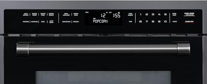 KoolMore Reserve 24 in. 1.6 cu. ft. Built-in Convection Microwave Oven with 10 Power Levels, Sensor Cooking, Bake, Roast, Broil, Defrost, 1750 Watts, UL Certified in Black Stainless-Steel