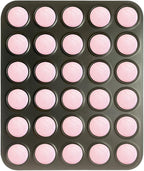Fox Run Mini Macaron Baking Pan, 30 Small Cup Non-Stick Pan