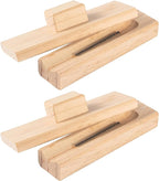 minkissy Wooden Chestnut Opener Tool Set, Non-slip Handle Nutcracker and Peeling Gadget for Chestnuts, Walnuts, and Lotus Seeds, Lightweight Specialty Kitchen Utensil for Home