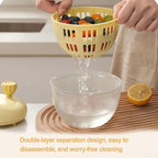 Simple Operation Salad Spinner for Efficiently Washing Your Favorite Vegetables (yellow)