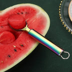 Rainbow Ice Cream Scoop, Berglander Stainless Steel Cookie Scoop Melon Baller Scooper Cones With Titanium Colorful Plating, Specialty Tools and Gadgets, Ice Cream Spoon Food Scoop Dishwasher Safe
