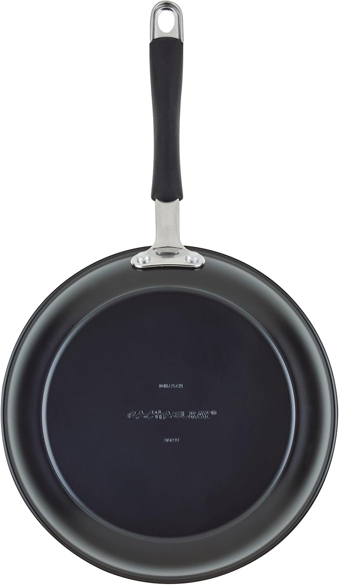 Rachael Ray Cucina Ceramic Cookware Set - 13 Pieces - Ceramic Pots and Pans Set w/Nonstick Frying Pans, Saute Pan, Saucepans, Stockpot, Lids, Pan Protectors & Cooking Utensils - Peppercorn