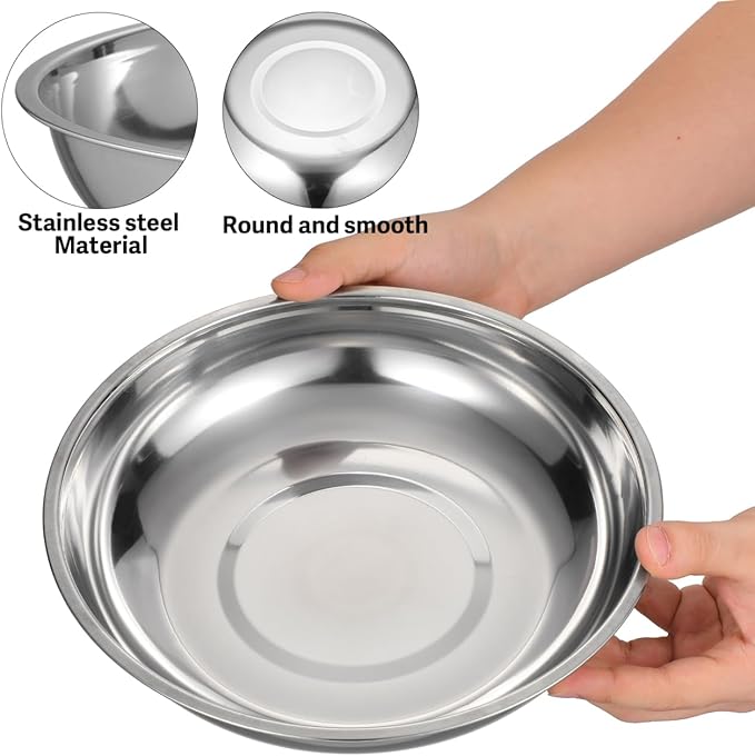 STOBAZA Electronic Scale Tray Stainless Steel Weighing Dish 10.07X10.07X2.08In Food Scale Plate for Jewelry Lab Powder Liquid Accurate Measurement