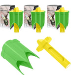 Pepper Corer, 2 in 1 Red Bell Pepper Seed Corer Remover Tool, Fruit & Vegetable Corers Quick Cave Tools for Jalapeno Cutter Deseeder, Yellow Green, 3 PCS