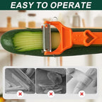 Multifunctional Kitchenware Set,Multifunctional Peeler,A Slicer and a Vegetable Peeler,2025 New Upgrade 2 in 1 Cutter and Julienne Set,Julienne Peeler Vegetable Peeler (Silver)