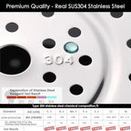 DS. DISTINCTIVE STYLE Steamer Rack 304 Stainless Steel Steaming Rack Steam Tray with Removable Legs for Instant Pressure Cooker Multi-functional Steamer Basket (Silver - 22cm)