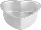 Fat Daddio's PHT-L83 Anodized Aluminum Removable Bottom Heart Cake Pan, 8 x 3 Inch