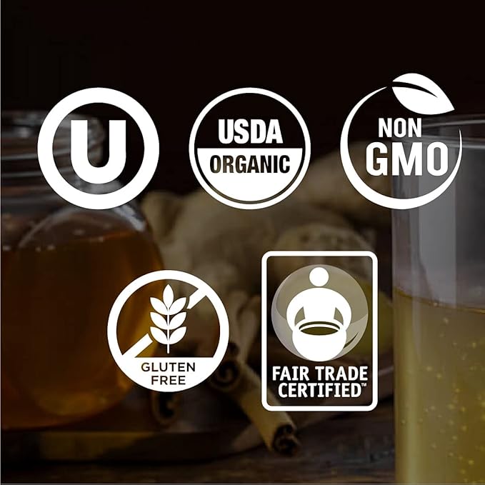 Wholesome Sweeteners 16-Ounce Organic Raw Unfiltered Honey Bottle, 100% Pure, Fair Trade Certified, Non GMO Project Verified, & Gluten Free, 6 Pack