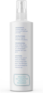ProH2O2 3% Food Grade Hydrogen Peroxide – Natural Cleaner & Disinfectant – Suitable for Household Use – Ideal for Cleaning, Sanitizing & Gargle – 8 oz Spray Bottle (Pack of 4)
